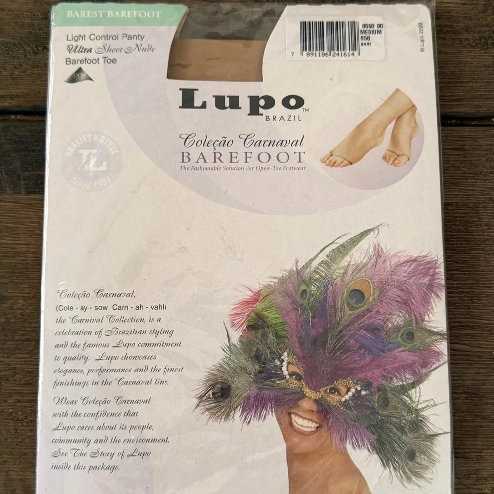Lupo Brazil •Coleção Carnaval BAREFOOT Light Control Pantyhose Medium‎ (3 pairs)